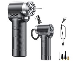 AC SUiTU ST5518 Draagbare Compressor Bandenpomp – Luchtcompressor – Oplaadbaar – Fiets tot Auto – Elektrische Fietspomp – Inclusief opbergtas en 5 opzetstukken – tot 10 bar