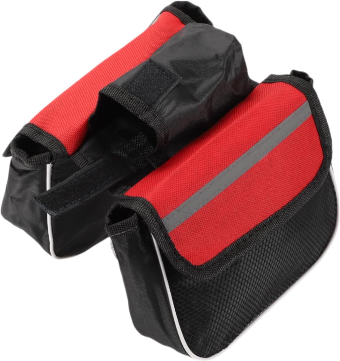 Fietszak voor Fietsframe - Nylon Waterdichte voortas voor mountainbike - Voor Road Bike en Mountainbike Voorkant Fietsrek （ Een rode ）