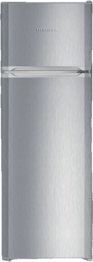 Liebherr koel-vriescombinatie vrijstaand 270L E-klasse staallook LED SmartFrost VarioSpace
