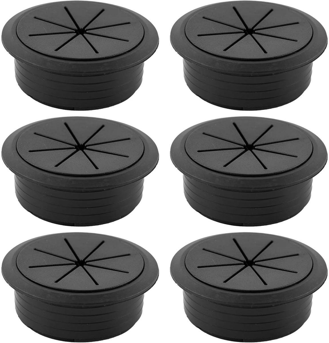 EXCITAT 6 stuks - Draadgatafdekkingen - Bureau-doorvoertules - Kunststof sluitringen - Geschikt voor kantoor, computer, werkstations
