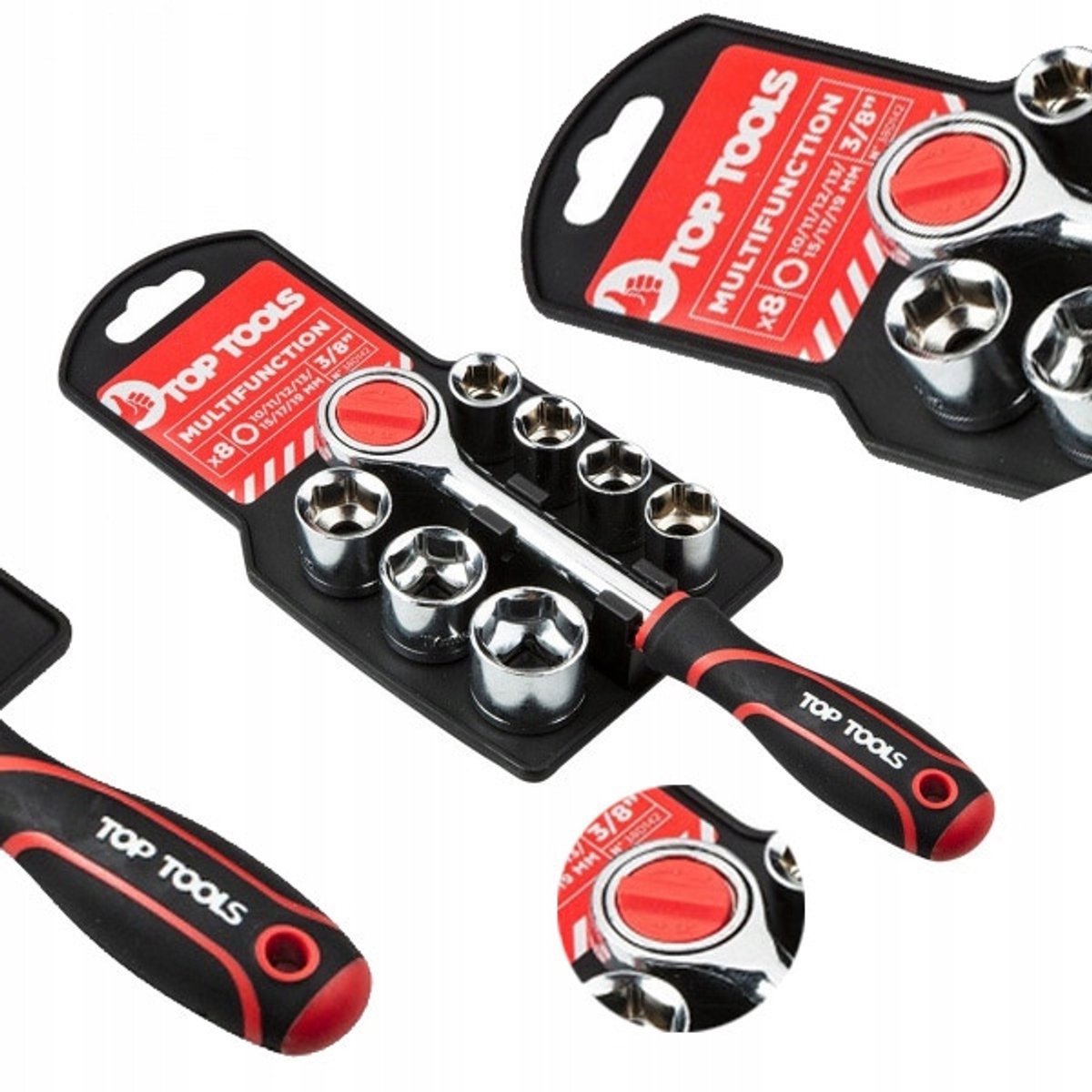 Dopsleutelset 3/8" - 8-delig - Top Tools