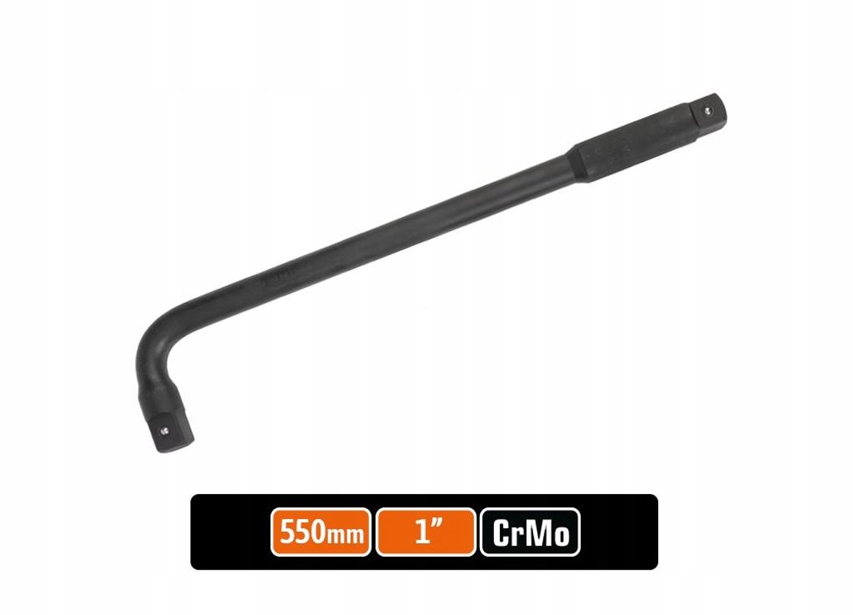 L-greep 1" 550mm Cr-Mo staal - Gesmeed