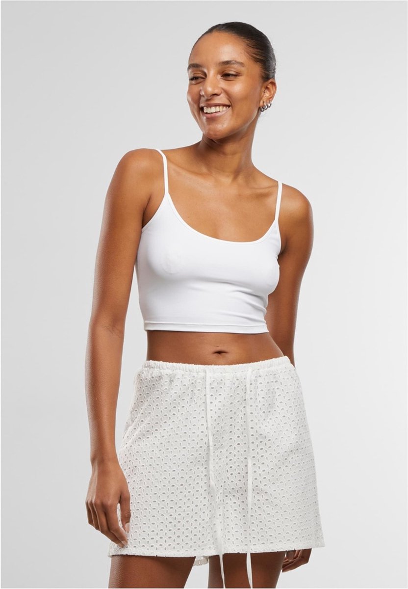 Urban Classics Basic Low Back Neckline Mouwloze top XXL Wit