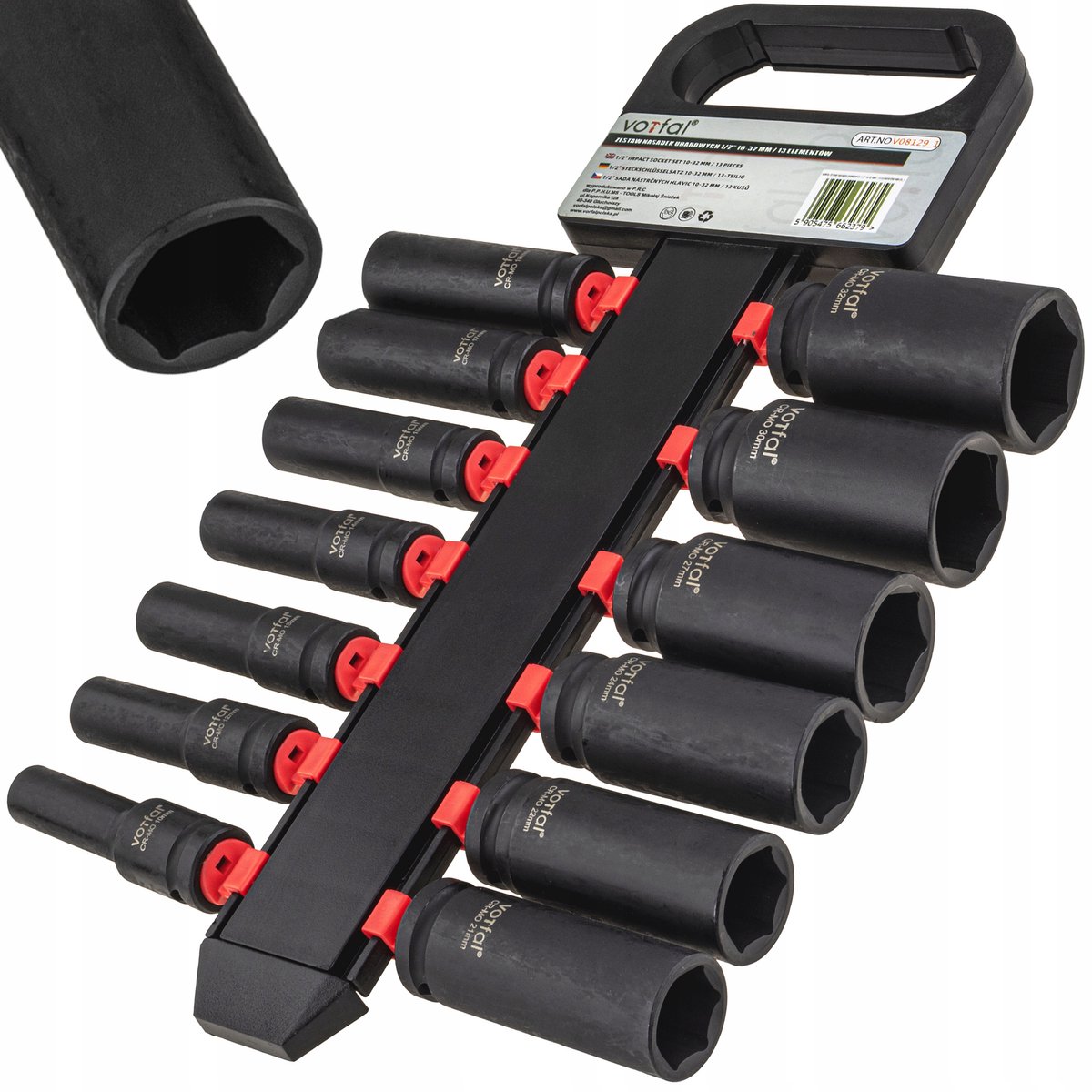13-delige hamerset 1/2" CR-MO 10-32mm