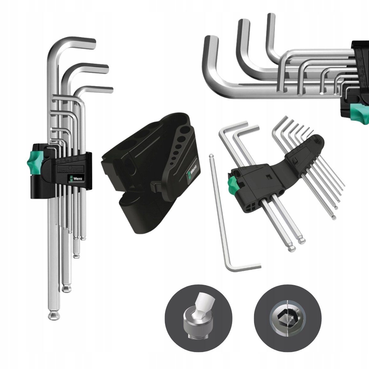 Wera inbussleutelset Hex-Plus, 9-delig, Chroom