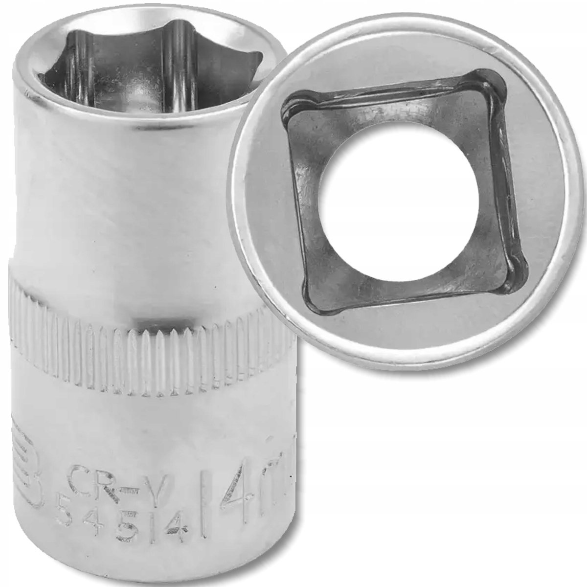 JCB Dopsleutel 1/2" 14mm Zeskant Cr-V Staal