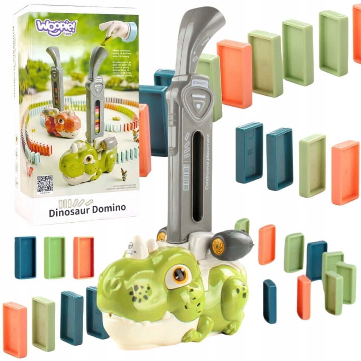 Woopie Dino Trein Domino Legger - Groen