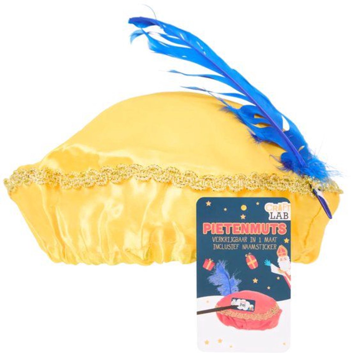 pietenbaret - Piet - pieten muts - sinterklaas - kinderkleding - verkleedkleren - hoed - geel