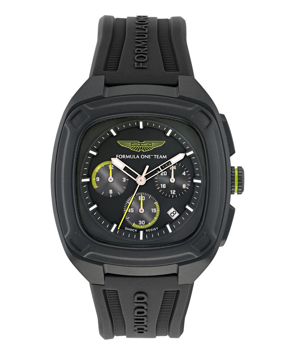 Aston Martin Am Formula 1 OVR W MTFO1F505 Horloge - Siliconen - Zwart - Ø 44 mm