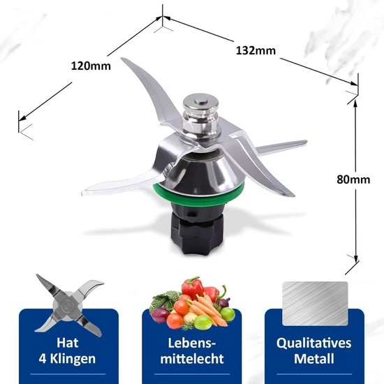 Thermomix TM5 Mes, Mes voor Vorwerk Thermomix TM5 Keukenmachine, Reserveonderdeel en Vervangende Accessoire - Keuken- en Kookaccessoires van Thermomix — afbeelding 2