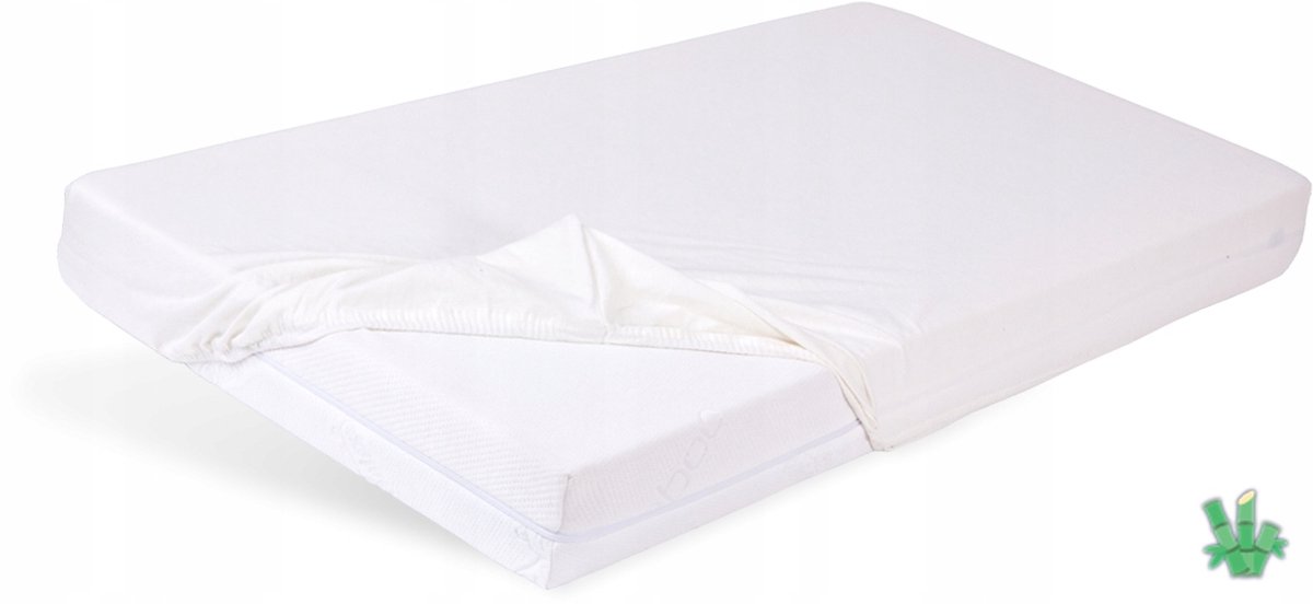 Bamboe Hoeslaken met Elastiek 180x200 cm - Wit