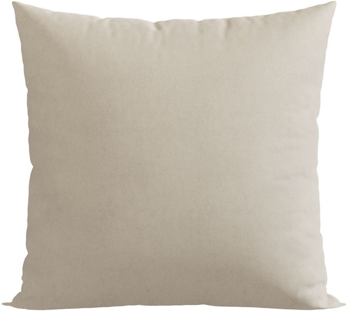 Decoratieve kussenhoes 40x40 cm, lichtbeige, zacht velours met rits