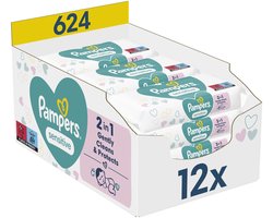 Pampers Sensitive Babydoekjes - 12 Verpakkingen = 624 Billendoekjes