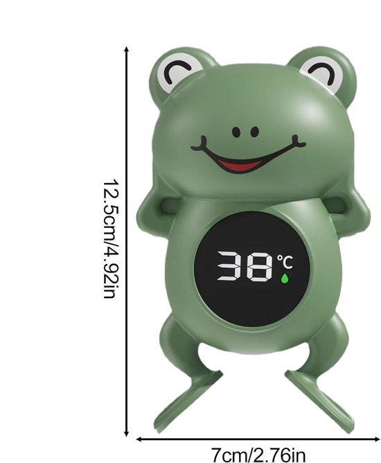Digitale badthermometer in de vorm van een kikker - nauwkeurige en waterdichte meting van de babywatertemperatuur, 12,5 x 7 cm van Merkloos — afbeelding 2