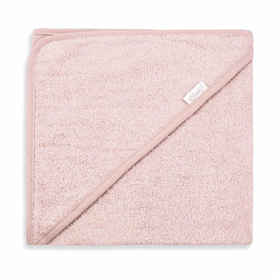 Gepersonaliseerde badcape blush met naam geborduurd — afbeelding 3