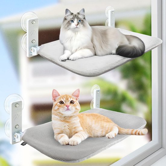 Pet Prime Kattenraam Ligmat – 90x28 Cm, Zacht Pluche, Antislip, Wasbaar – Voor Vensterbank, Bed Of Vloer
