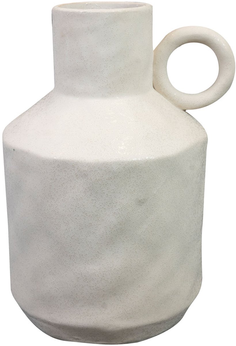 Ter Steege Vaas-Kruik Keramiek Wit D 25 cm H 38 cm Opening 9.5 cm