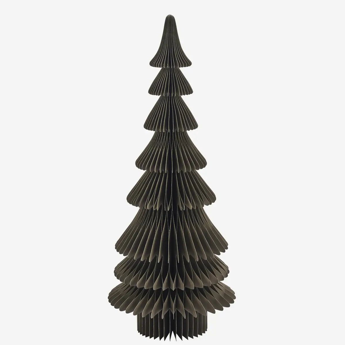 Madam Stoltz - Staande Papieren Kerstboom L - greige/grijs - 93 cm