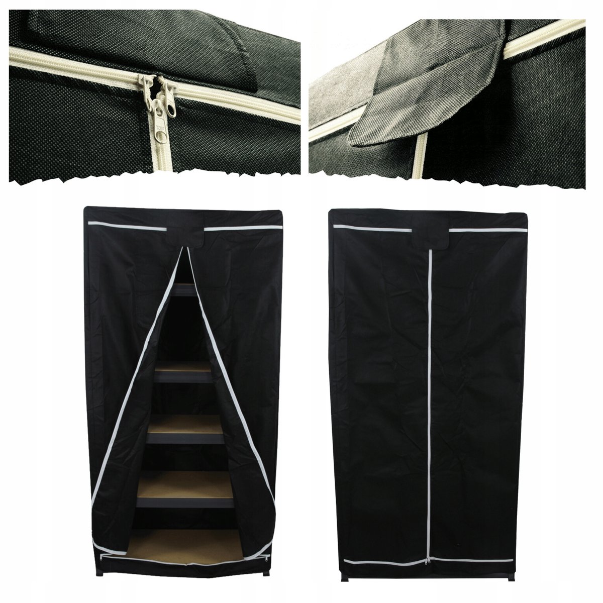 Zwarte Beschermhoes voor Rekken 180x100x30cm - Duurzaam