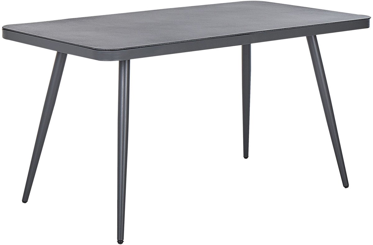 LIPARI - Tuintafel - Donkergrijs - 80 x 140 cm - Aluminium