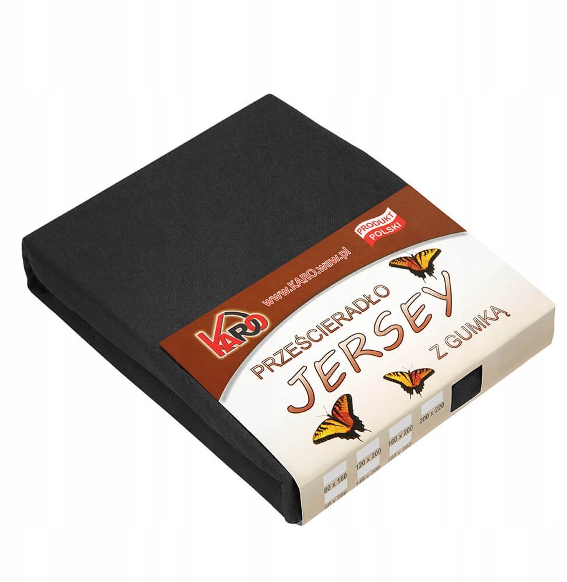 Jersey hoeslaken met elastiek 200x220 cm zwart 150g/m2