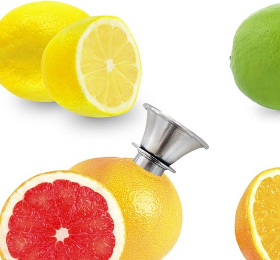 Citruspers handmatig - 2 Stuks - Limoenpers - RVS - Citroenpers - Juicer - Limoenknijper - Citruspersen - Handmatige fruitpers - 66*18*45mm - Zilver — afbeelding 3
