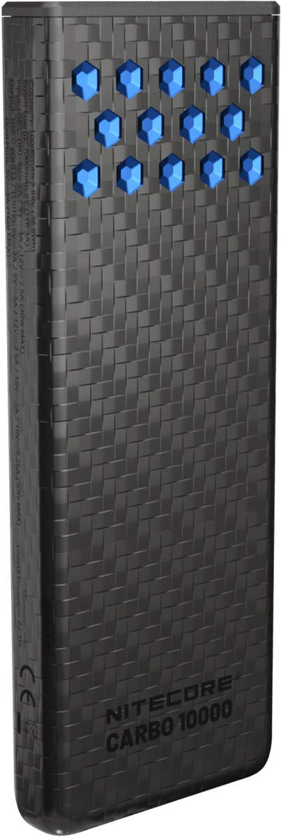 Nitecore CARBO 10000 Gen2 Powerbank Blauw