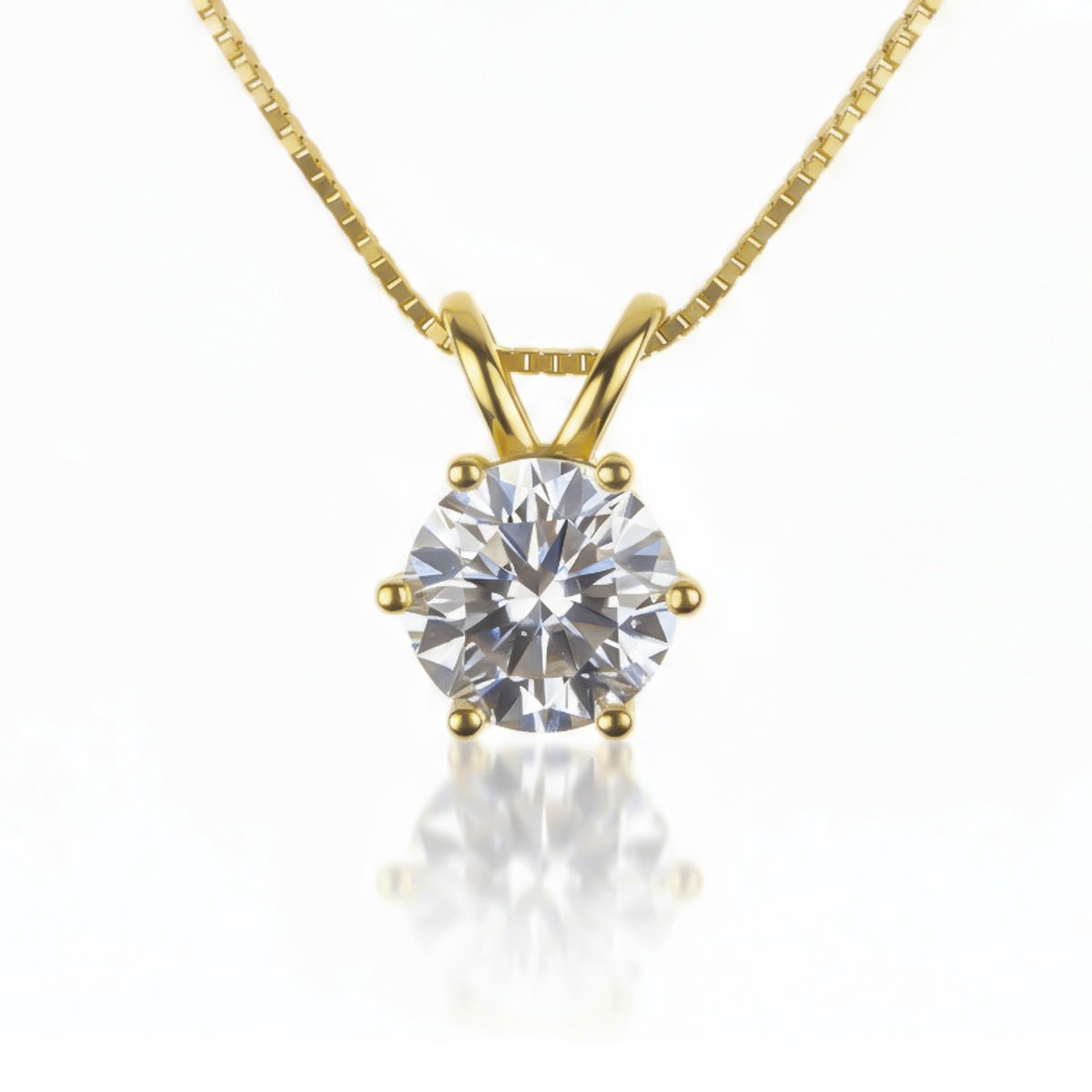 Titanix Ketting Dames – 3 Karaat Moissanite met GRA-Certificaat (Diamant Alternatief) - 925 Sterling Zilver, 18k Goudverguld – Luxe Ketting