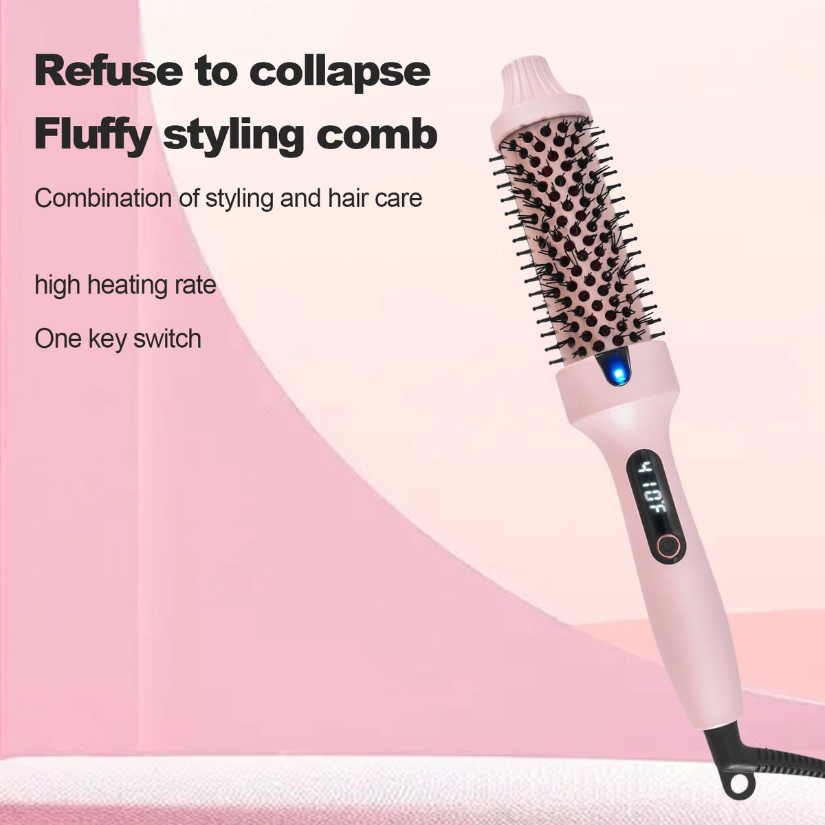 Hete borstel, 1,5 inch verwarmde ronde borstel voor föhnen - afbeelding 2