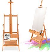 Artina Chevalet de peinture - Chevalet d'atelier en hêtre - 60x207 cm - Napoli