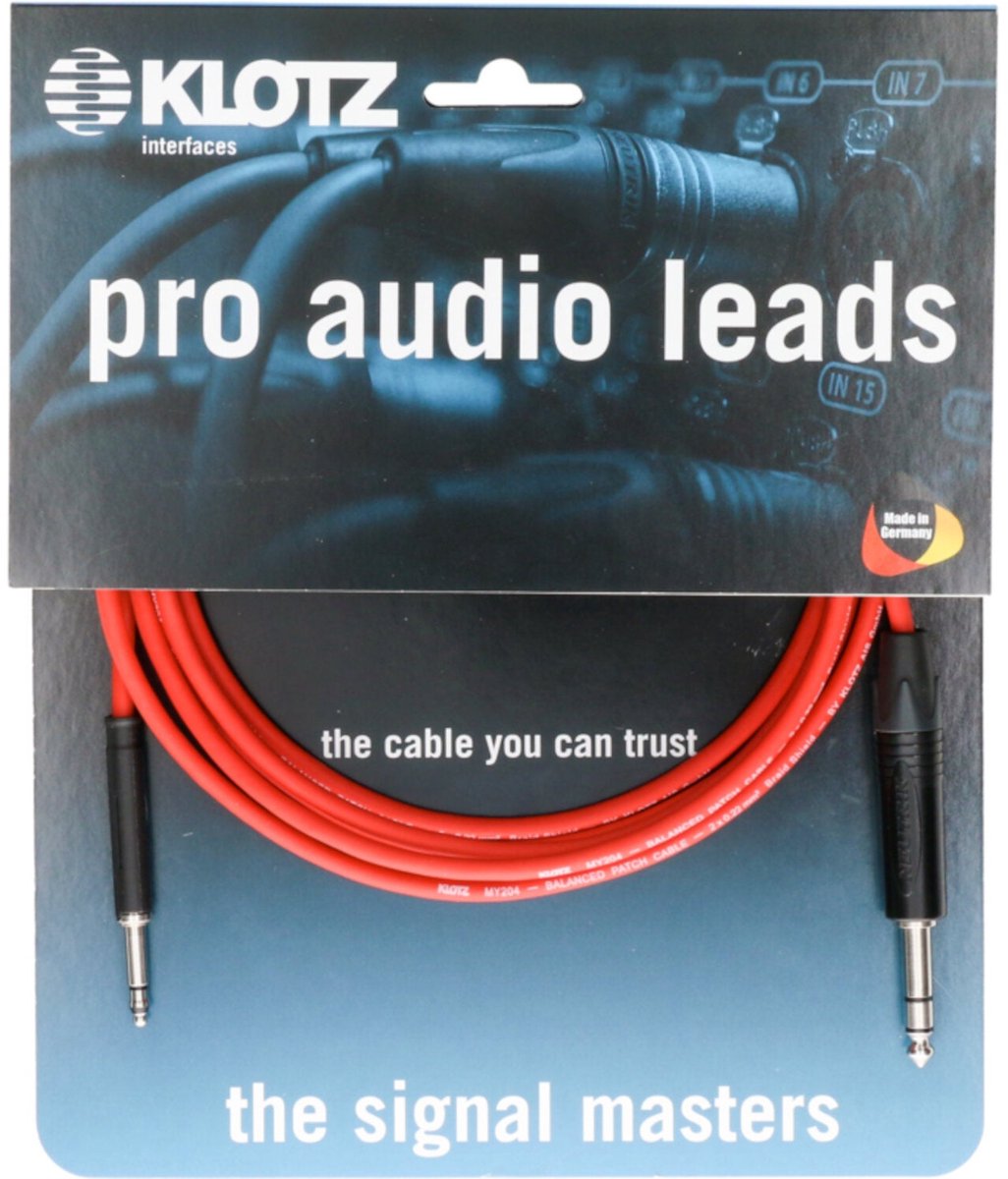 Klotz M4TS3-0500 Kabel met Bantam-plug en jack 5 meter