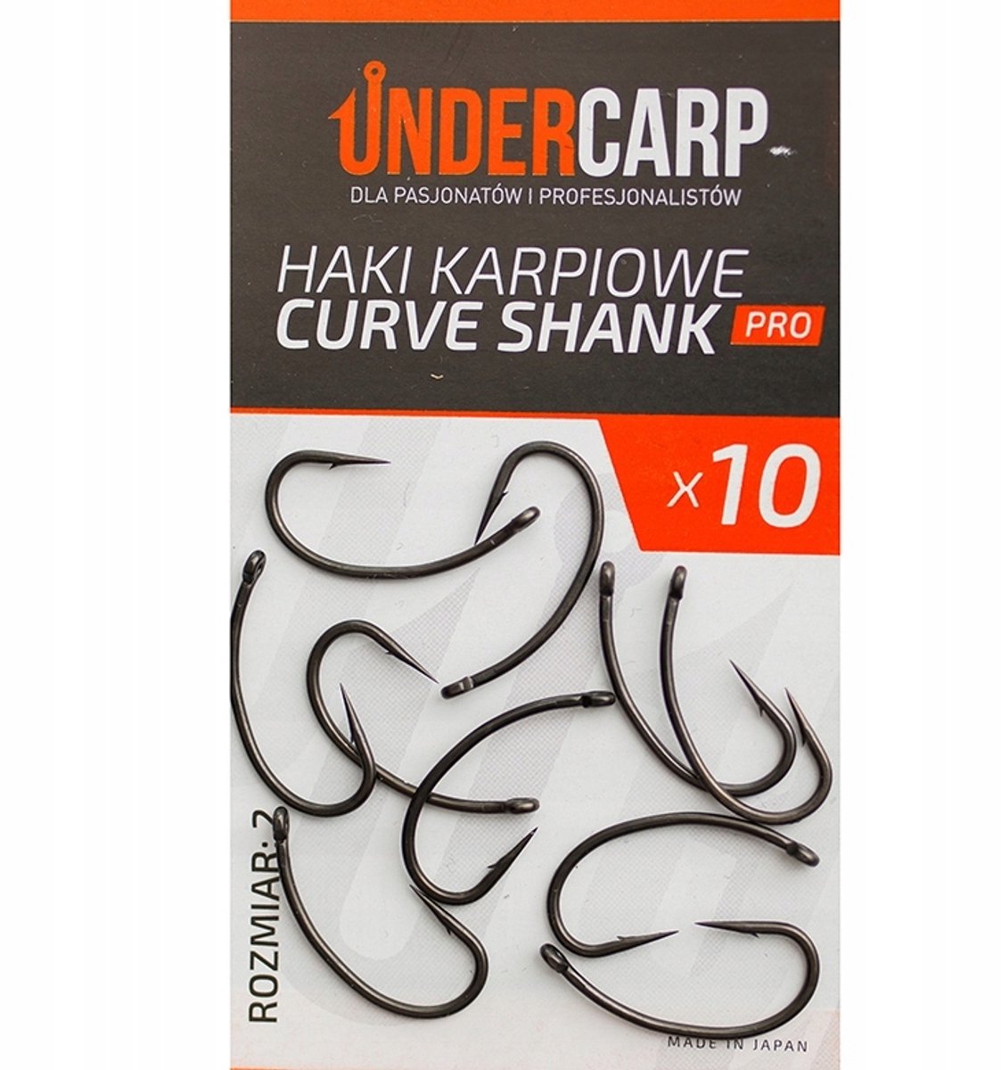 UnderCarp Curve Shank PRO Karperhaken - Maat 2 (10 stuks)