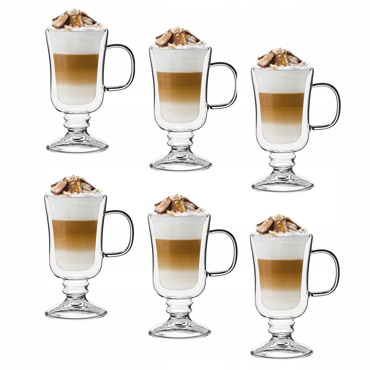 Tadar Sublime Ierse Glazen 6x200ml - Dubbelwandig Borosilicaatglas