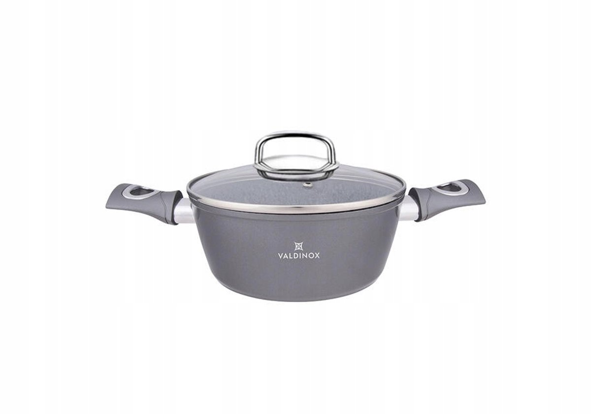 Valdinox Grote Kookpan 20cm met Glazen Deksel