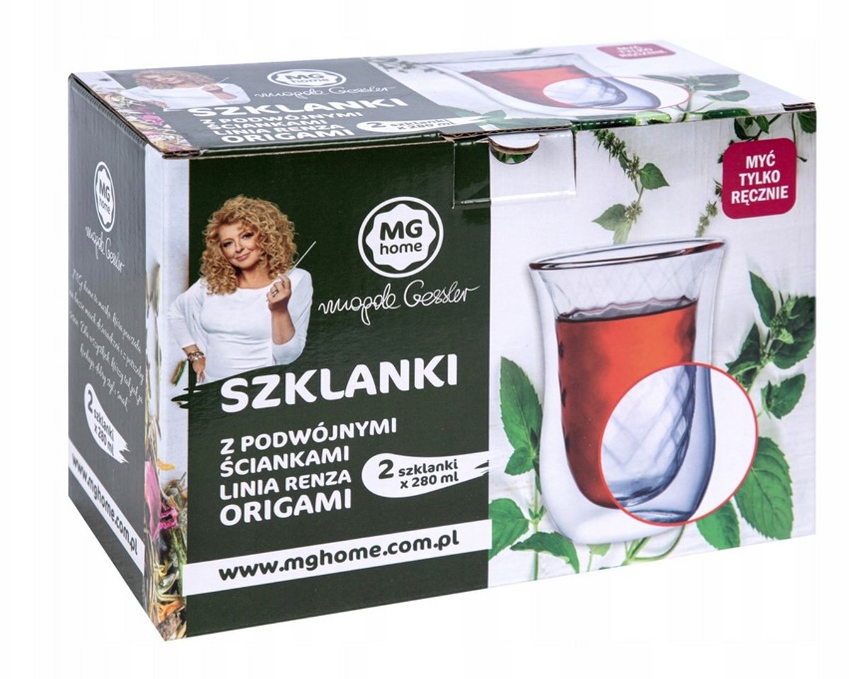 MG Home Renza Origami Thermische Glazen 280ml - Set van 2