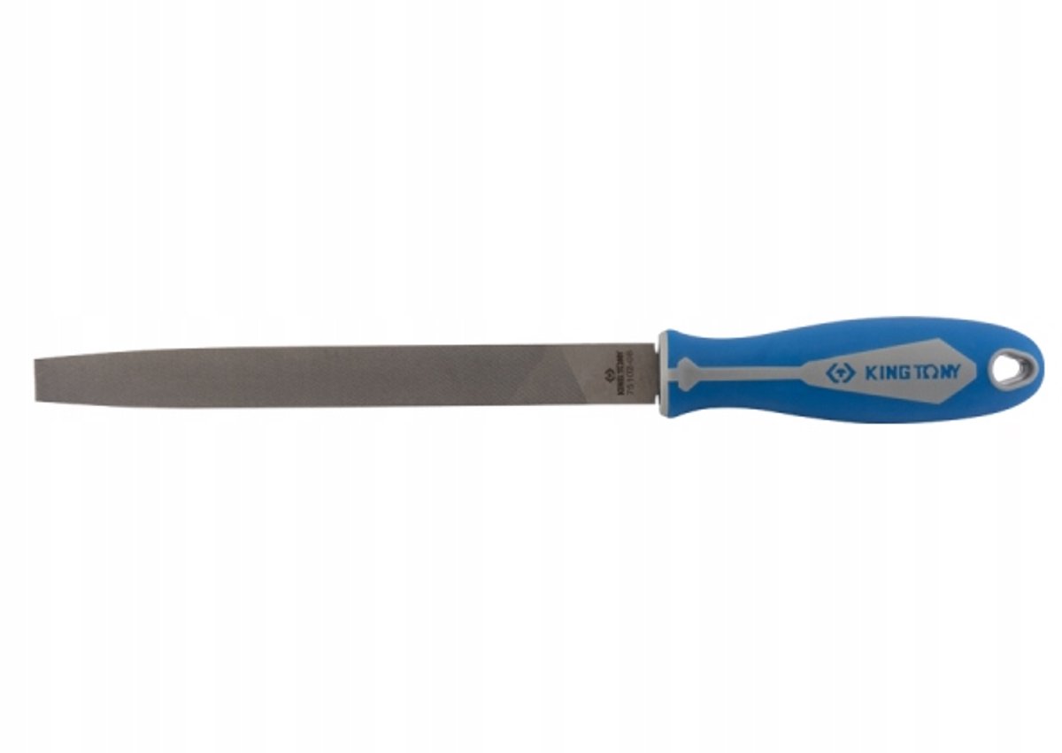 King Tony Platte Vijl 200mm met Ergonomische Handgreep
