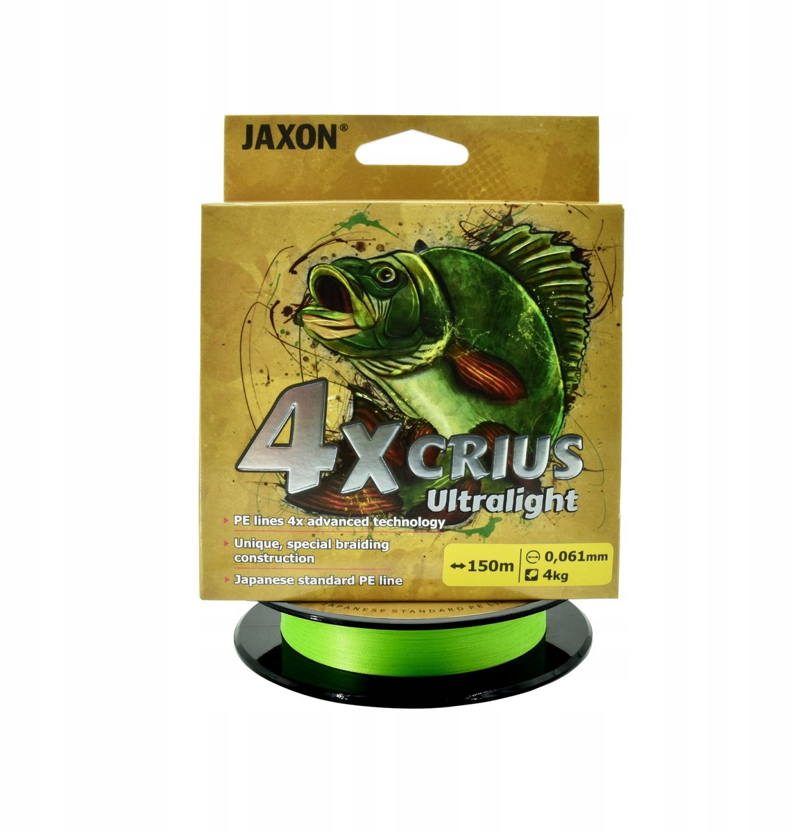 Jaxon Crius Ultralight Flitser 4x Vislijn - 0,061mm, 150m, Felgroen