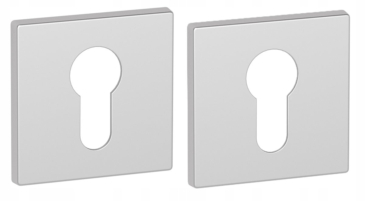 Nomet Slim Rozet 5mm Mat Chroom Vierkant 53x53mm - Deurbeslag