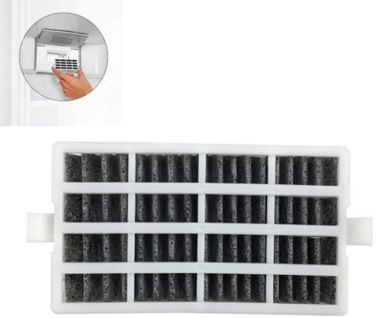Antibacteriele filter - Geschik voor Whirlpool koelkast W10311524/AIR1 RAF1180 - actieve koolfilter（7.7 x 4.6 x 1.4CM）