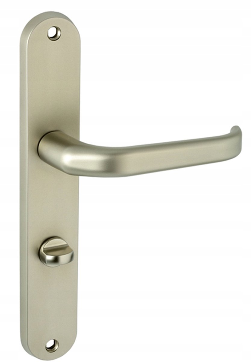 Deurkruk PEGAZ nikkel mat met WC-slot, hartafstand 72mm