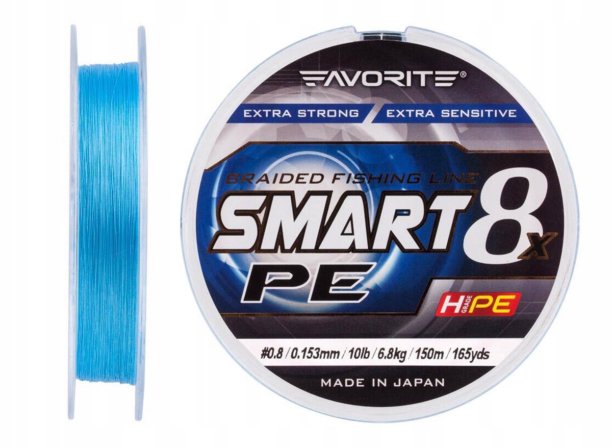 Favorite Smart PE 8X Vislijn 0,153mm 150m - Hemelsblauw