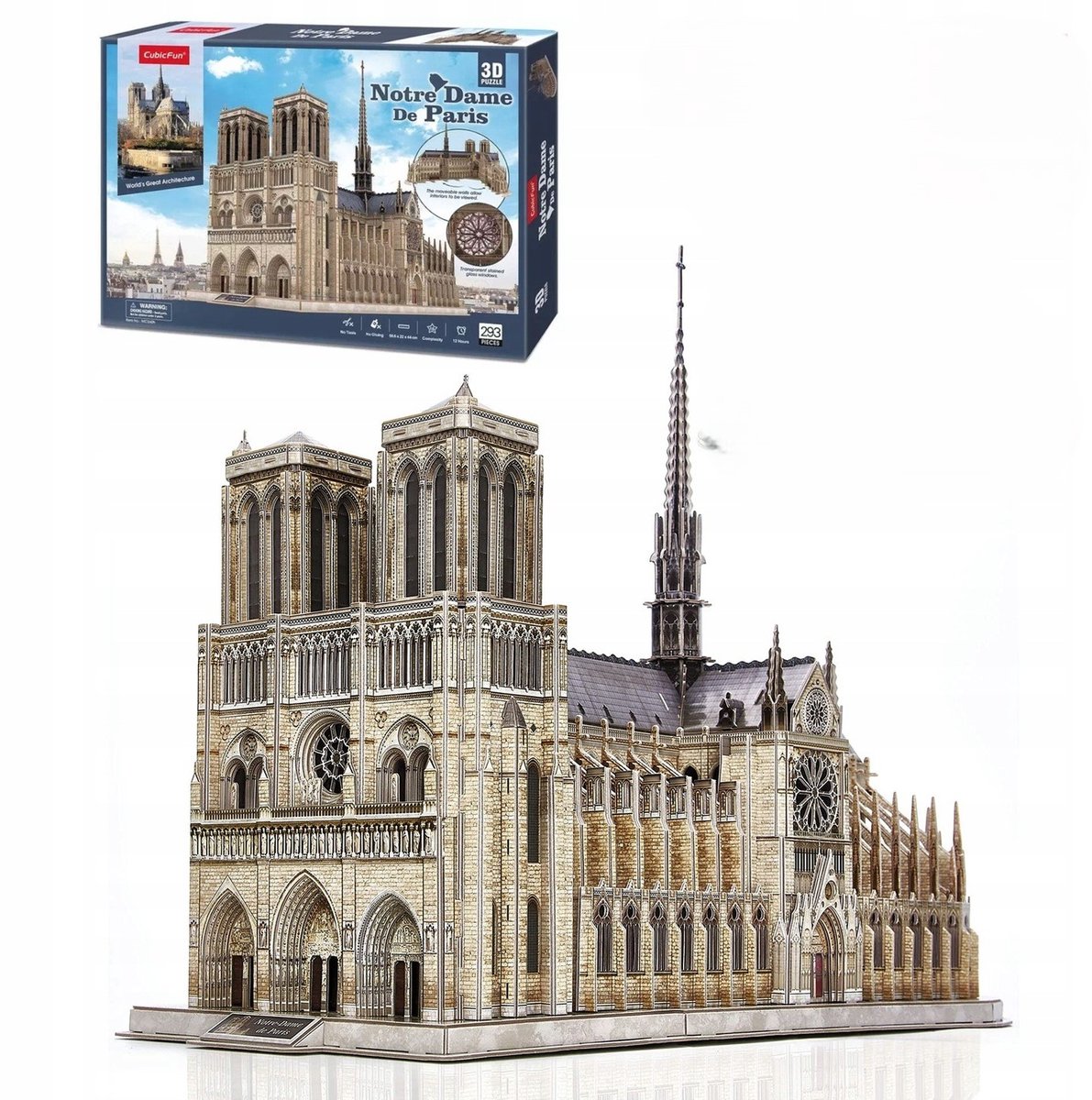 CubicFun 3D Puzzel Kathedraal Notre Dame Parijs 293 Stukjes