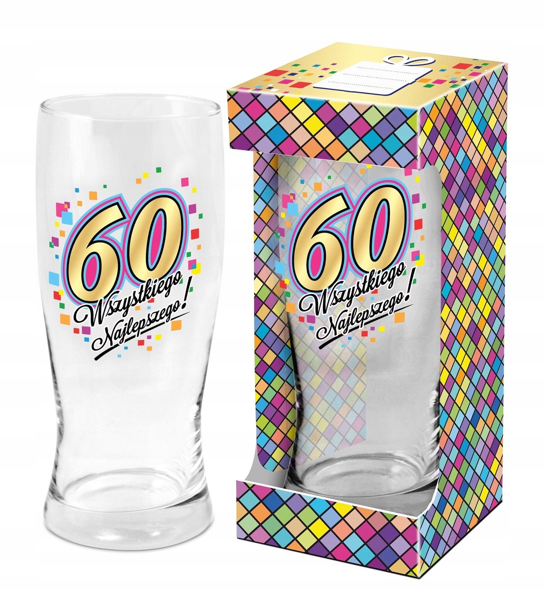 Bierglas 60e Verjaardag 500 ml - Uniek Cadeau