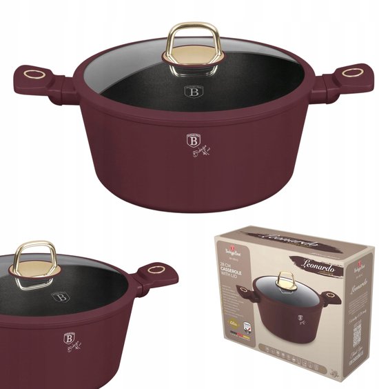 Berlinger Haus 8037 - Grillpan met deksel - 28 cm - Leonardo Collection