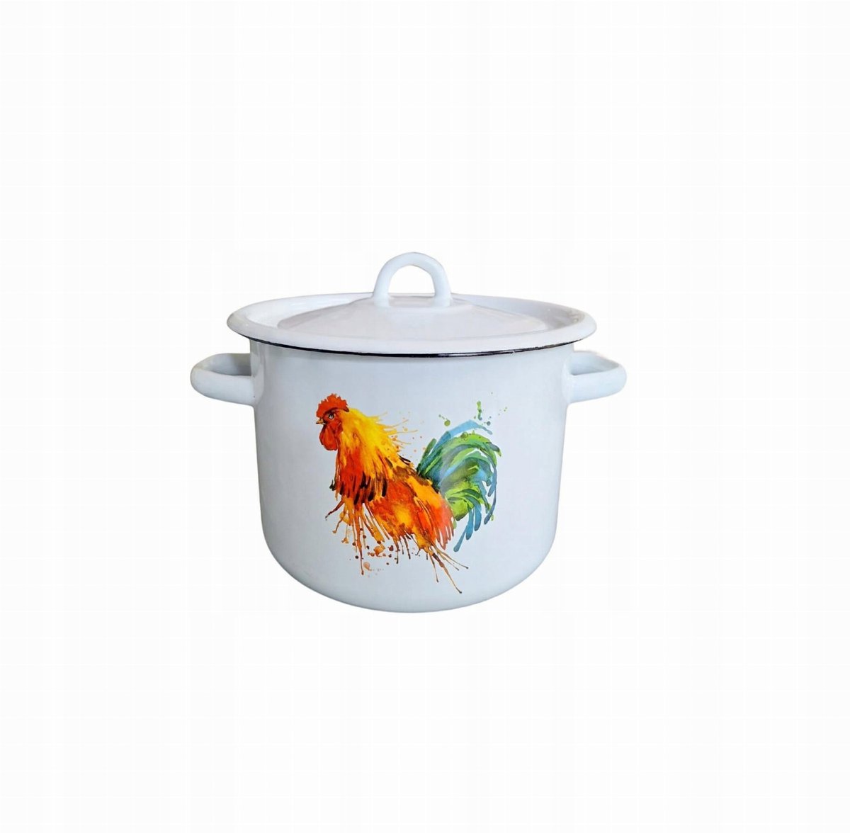 Degelijk Emaille Pan met Deksel 3L - Haan Decoratie