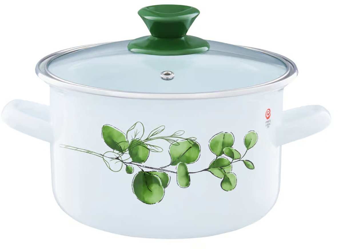 Emmeren Pan met Deksel Eucalyptus 22cm 5L - Gezond Koken
