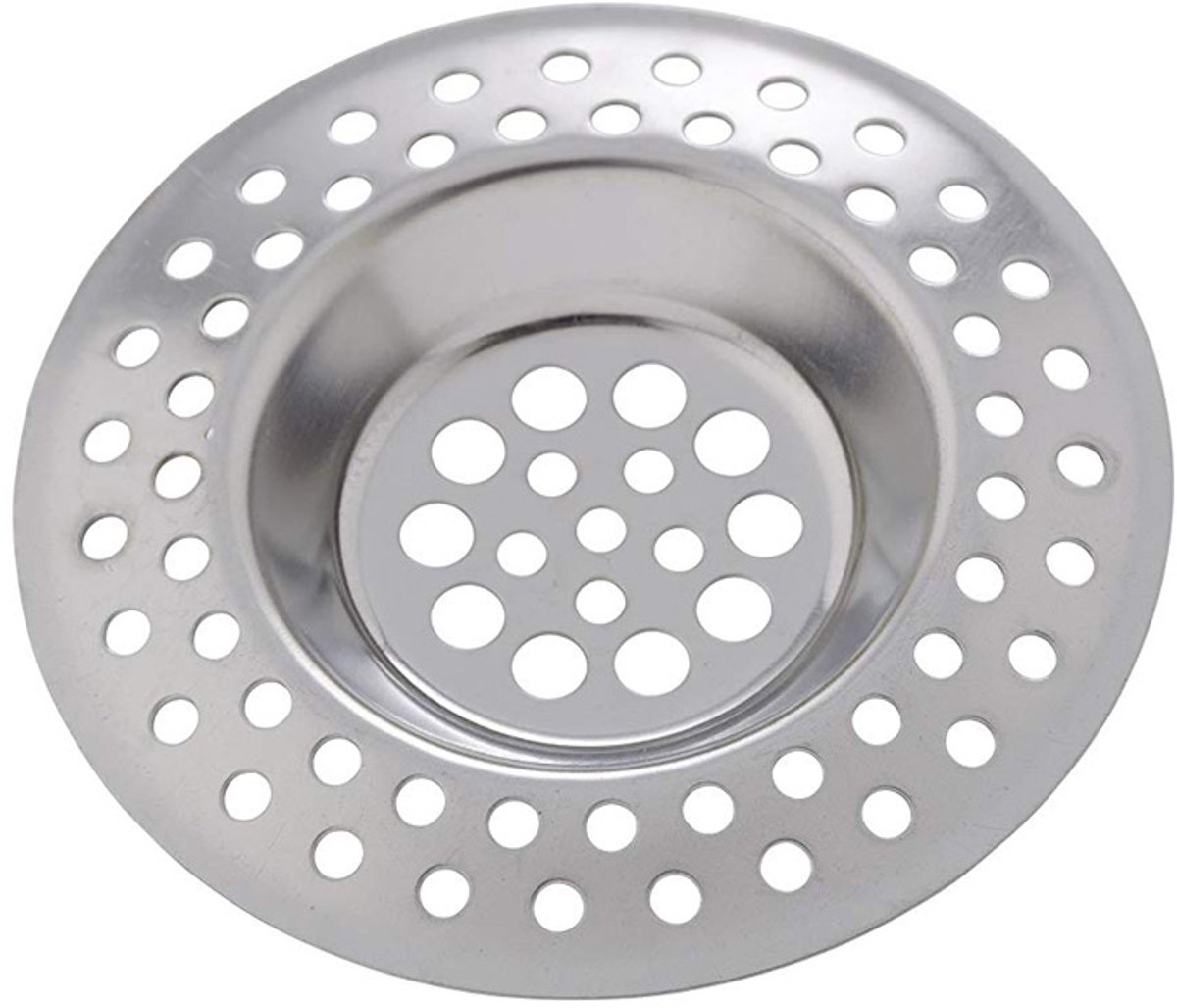Gootsteenzeefje - Afvoerfilter/plug - Metaal - 7 cm - 1 Stuk - Korfplug - Afvoerzeef - Jonyx