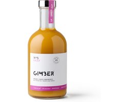GIMBER N°3 Lilly Biologisch gemberconcentraat - 500 ml - alcoholvrije biologische drank van een mengsel van gember, passievrucht, ananas en kurkuma.