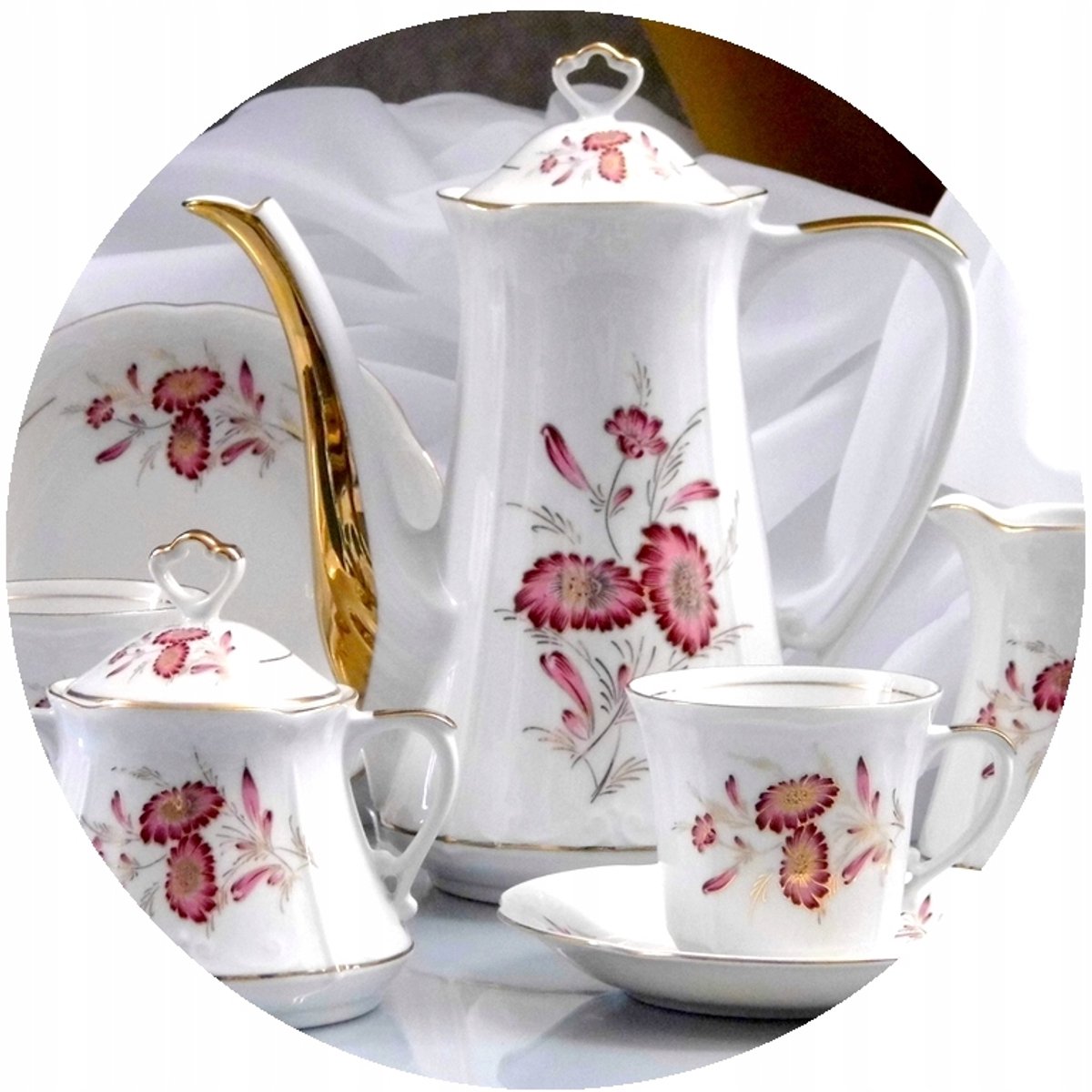 Kamélia Koffieservies 12 Personen 39 Delen - Chodzież Porselein