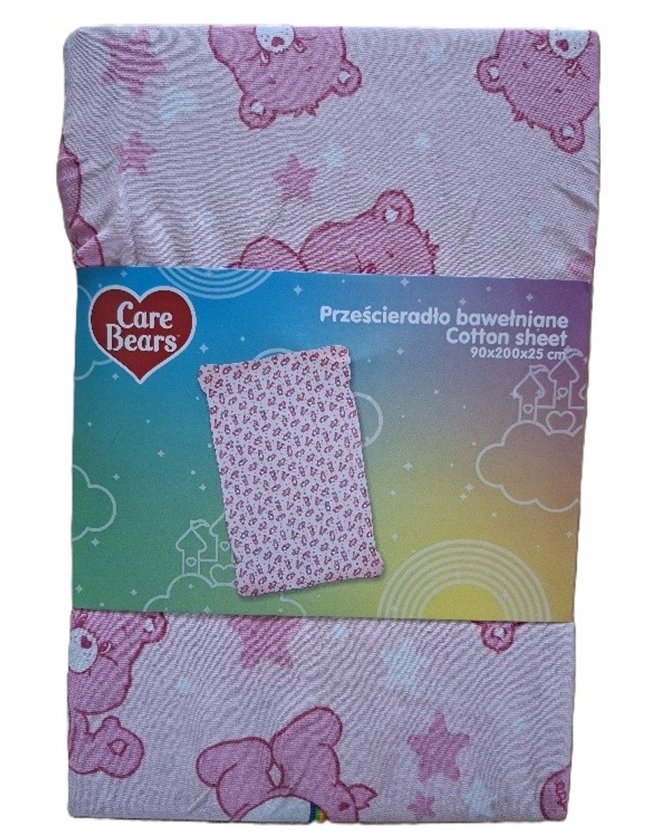 Care Bears Katoenen Hoeslaken 90x200 cm Roze